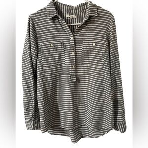 Madewell Navy & White Striped Top
